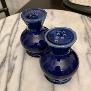 Cobalt Blue Ceramic Salt and Pepper Set